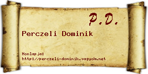 Perczeli Dominik névjegykártya